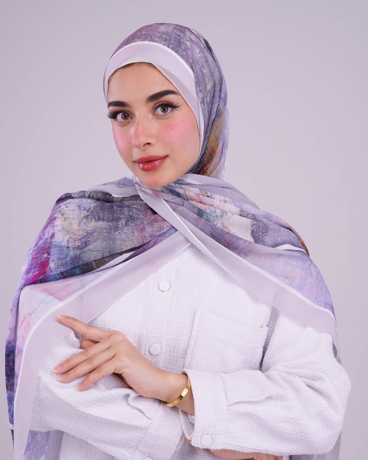 Whispering Wind Printed Chiffon Scarf