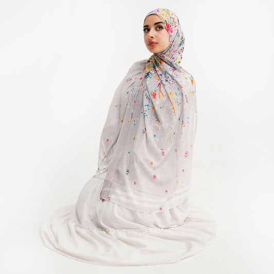 Enchanted Garden Printed Chiffon Scarf