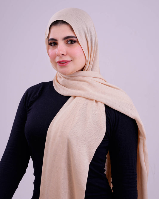 Beige Egyptian Cotton Modal Scarf