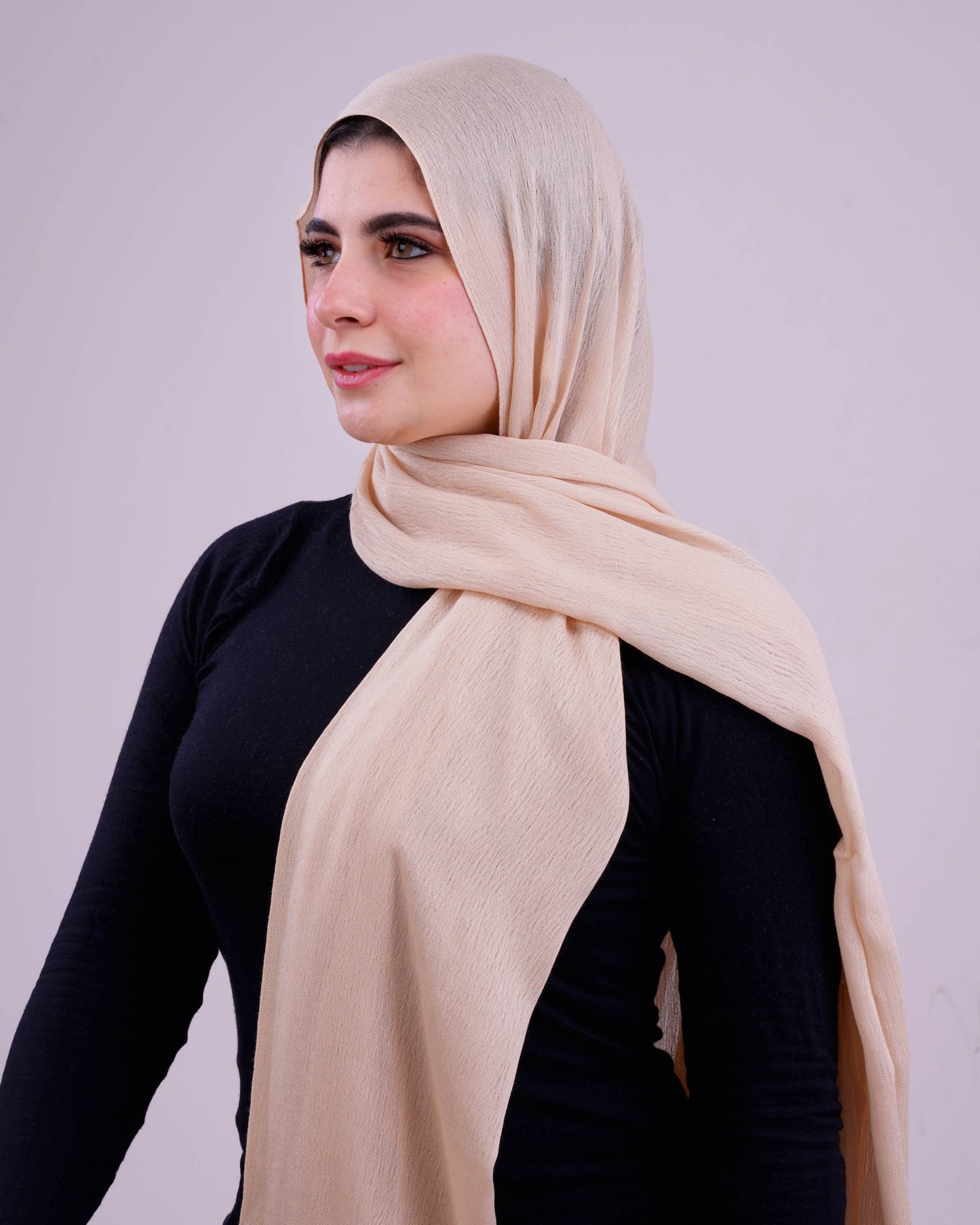 Beige Egyptian Cotton Modal Scarf