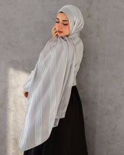 Gray Pattern 2 Egyptian Cotton Satin Scarf