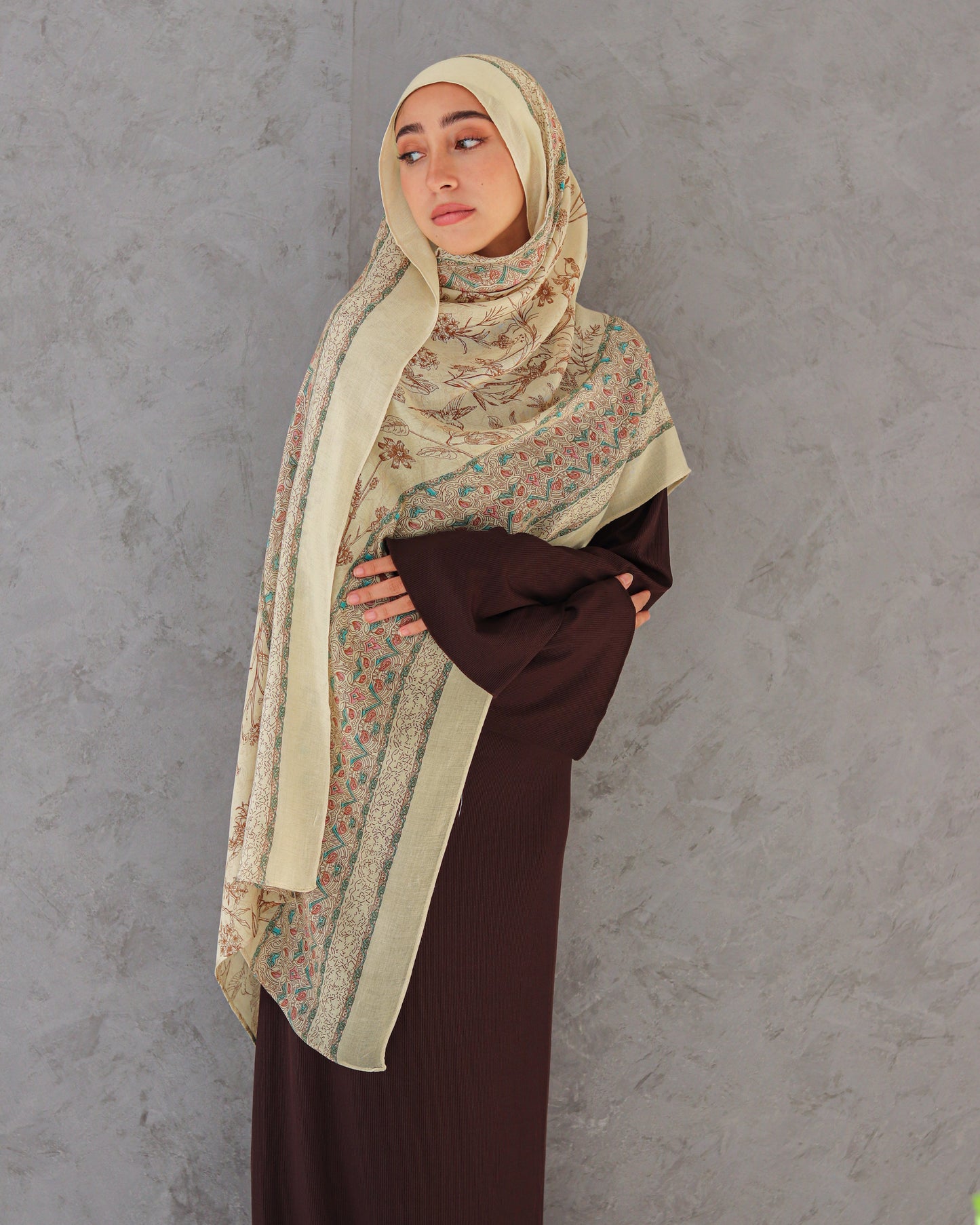 Branch Life Printed Egyptian Cotton Scarf