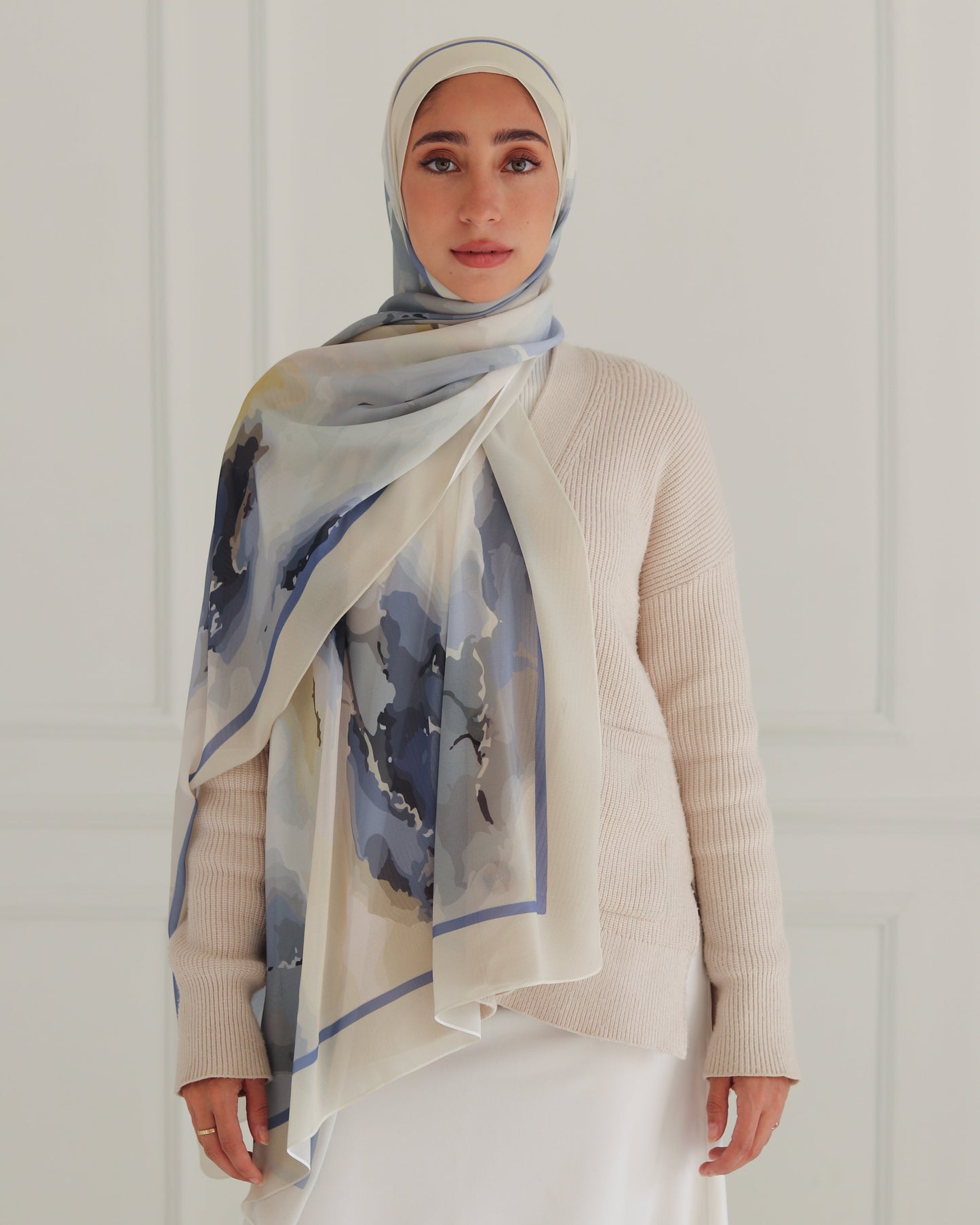 Twilight Sky Printed Chiffon Scarf