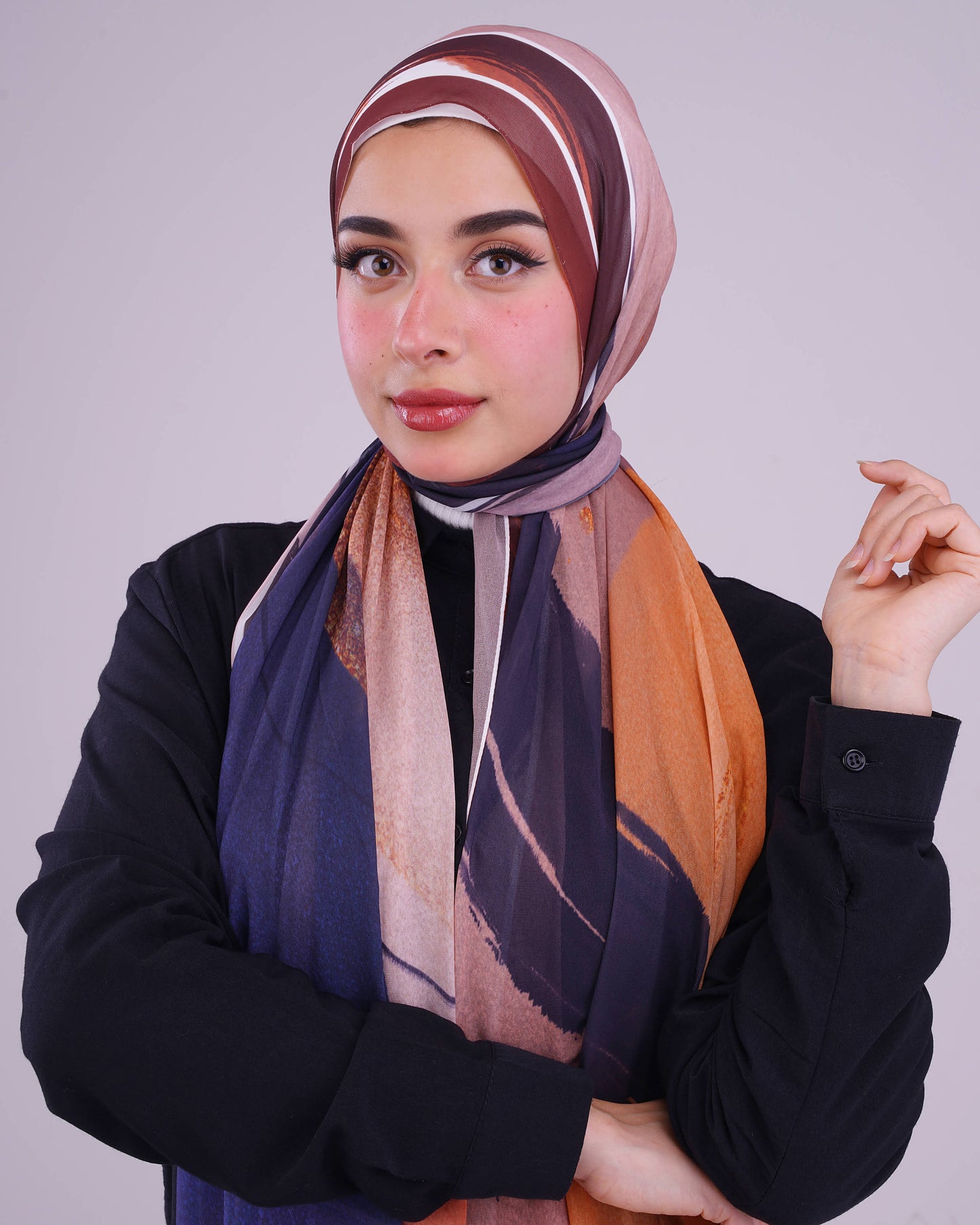 Desert Mirage Printed Chiffon Scarf