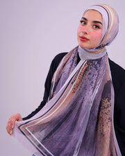 Elegant Twilight Printed Chiffon Scarf